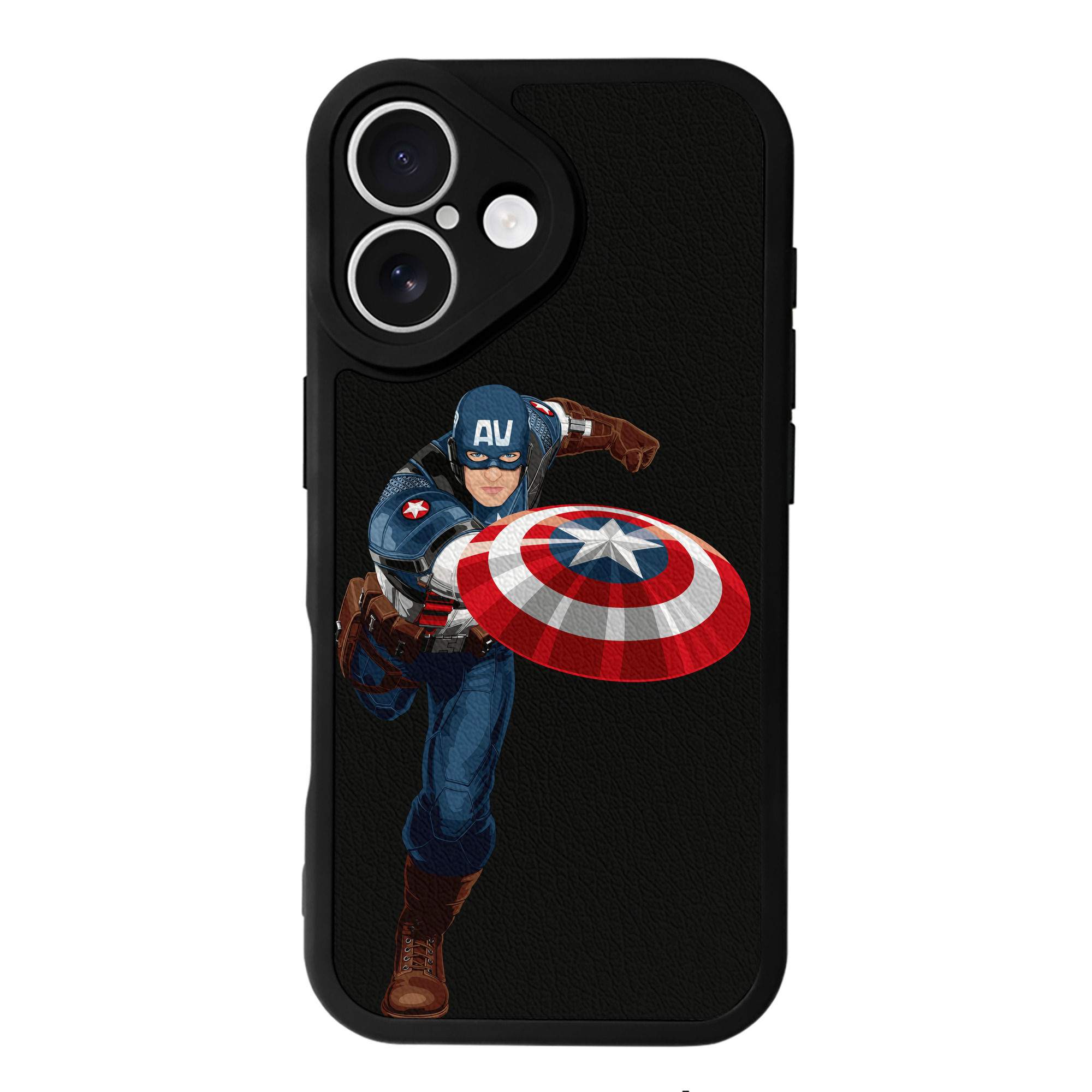 （画像用） アベンジャーズ The Avengers 【iPhone 16シリーズ対応】シリコンスマホケース（レザー調） 材質：シリコン